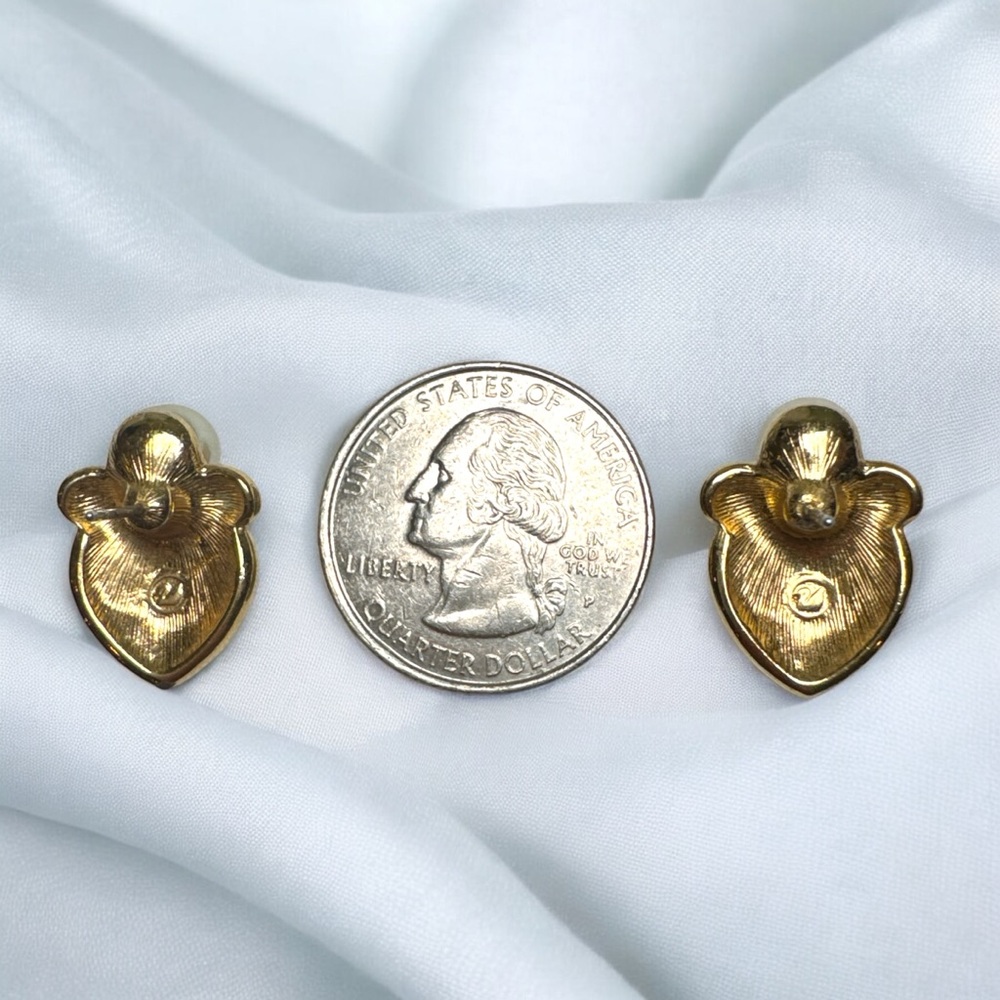 Vintage Swarovski Elegant Gold and Pearl Earrings - Picture 3 of 3